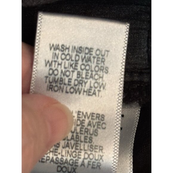 FRAME Le Skinny de Jeanne Black Distressed Skinny Jeans 26 Mid Rise 30” Inseam - Picture 8 of 10